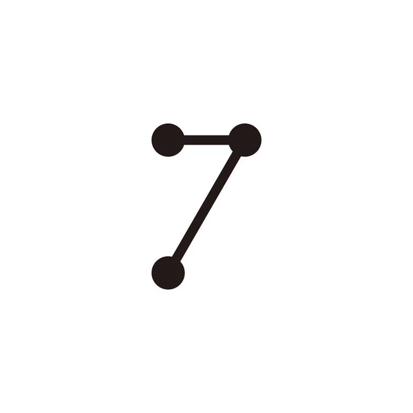 Numer Symbol Geometryczny Molekuły Prosty Wektor Logo — Wektor stockowy