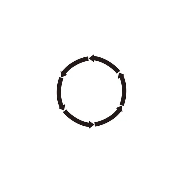 Стрелки Округлые Круги Геометрический Символ Простой Вектор Логотипа — стоковый вектор