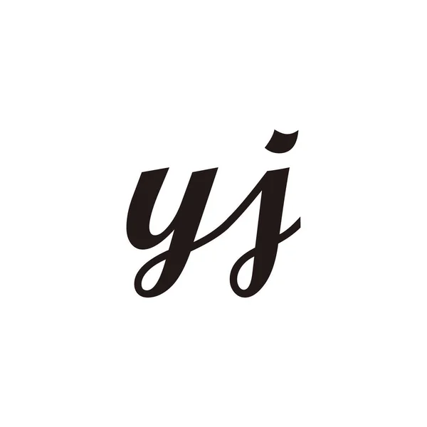 Буква Соединяет Геометрический Символ Простым Вектором Логотипа — стоковый вектор