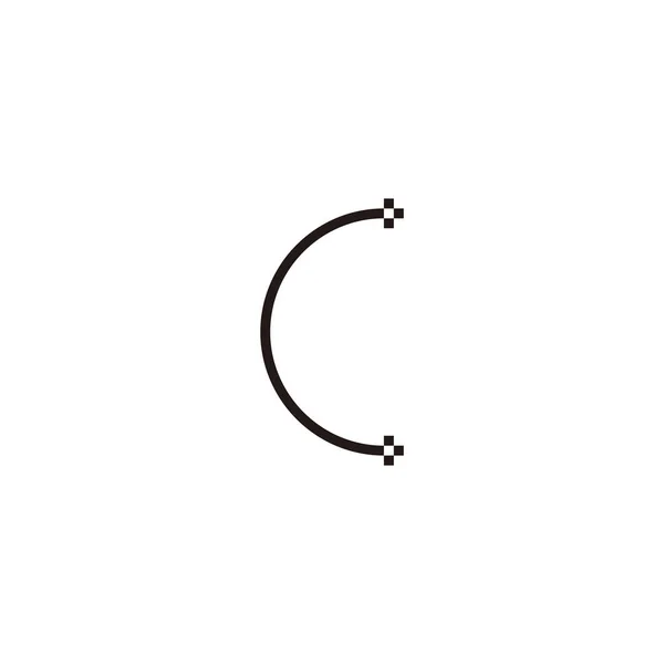 Буква Геометрический Символ Строки Простой Вектор Логотипа — стоковый вектор