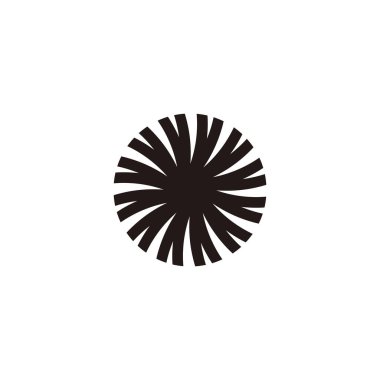 Çember, kurdele geometrik sembol basit logo vektörü