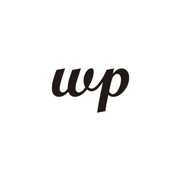 字母Wp连接几何符号简单标识向量 — 图库矢量图片