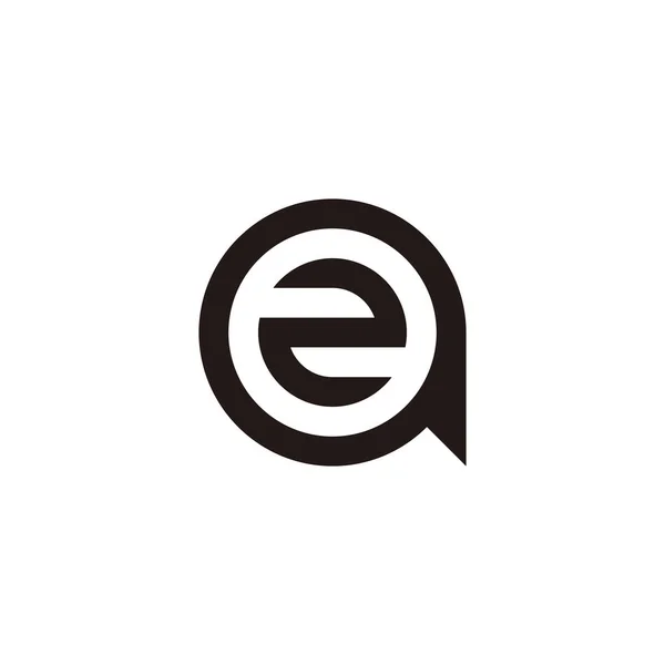 Wiadomość Numer Symbol Geometryczny Okręgu Prosty Wektor Logo — Wektor stockowy