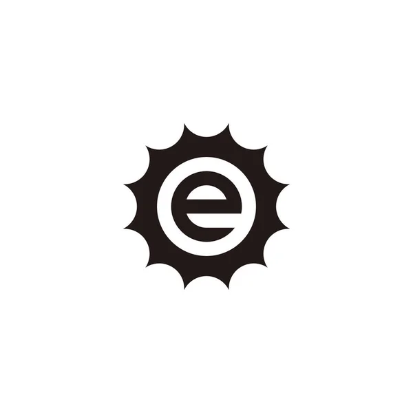 Lettre Soleil Cercle Géométrique Symbole Simple Logo Vecteur — Image vectorielle