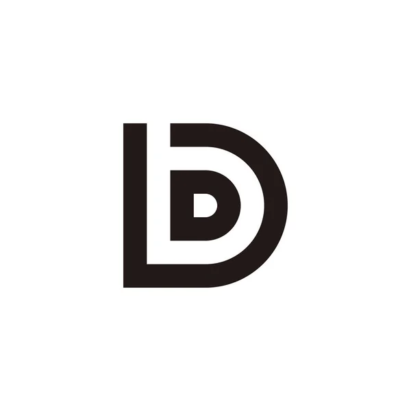Letra Contorno Curva Símbolo Geométrico Vetor Logotipo Simples — Vetor de Stock