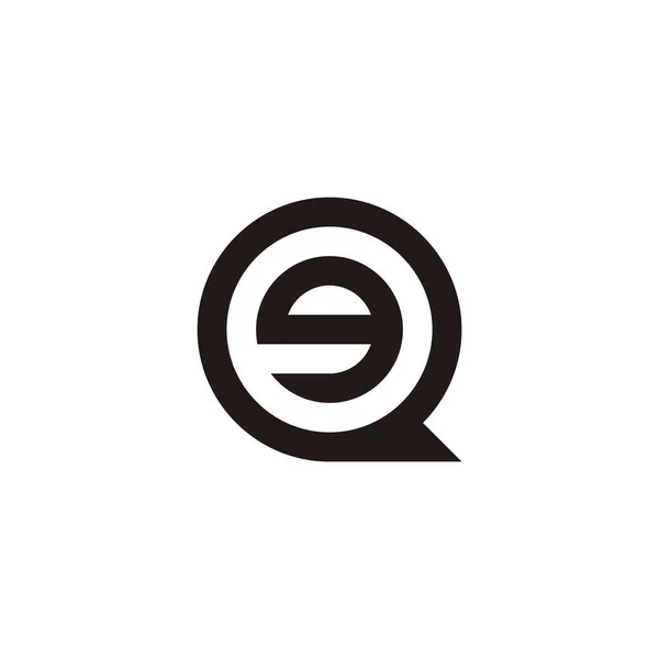 Qの文字G 円の幾何学的記号シンプルなロゴベクトル — ストックベクタ