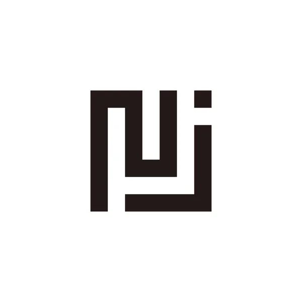 Літера Квадратна Унікальний Геометричний Символ Простий Вектор Логотипу — стоковий вектор