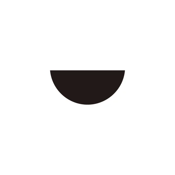 Χαμόγελο Μπολ Γεωμετρικό Απλό Σύμβολο Διάνυσμα — Διανυσματικό Αρχείο