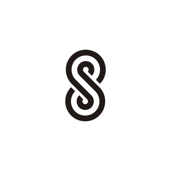 Літера Або Номер Дворядковий Геометричний Символ Простий Вектор Логотипу — стоковий вектор