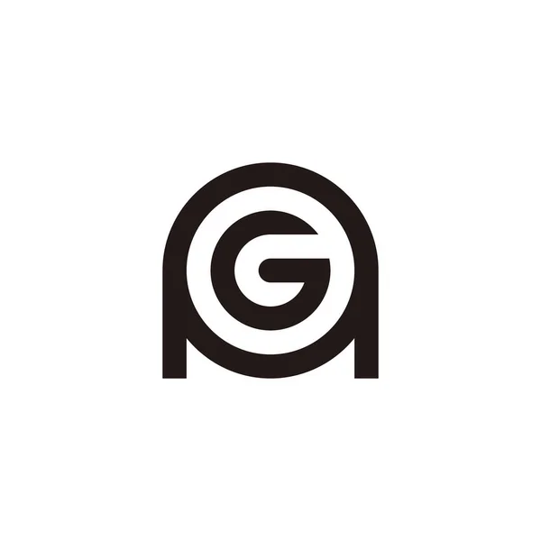 Letter Circle Geometric Symbol Simple Logo Vector — Stok Vektör