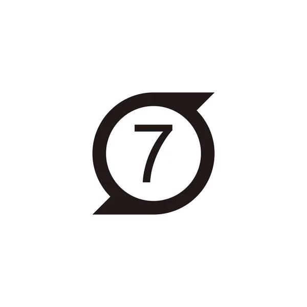 Numero Lettera Cerchio Simbolo Geometrico Semplice Logo Vettoriale — Vettoriale Stock