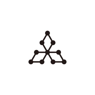 Üç elmas, moleküller geometrik sembol basit logo vektörü