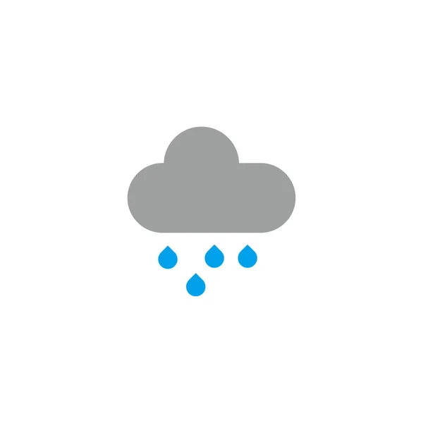 Bulut Yağmur Renkler Geometrik Sembol Basit Logo Vektörü — Stok Vektör