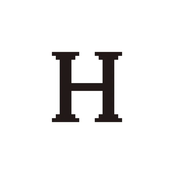 Harfi Zarif Kare Geometrik Sembol Basit Logo Vektörü — Stok Vektör
