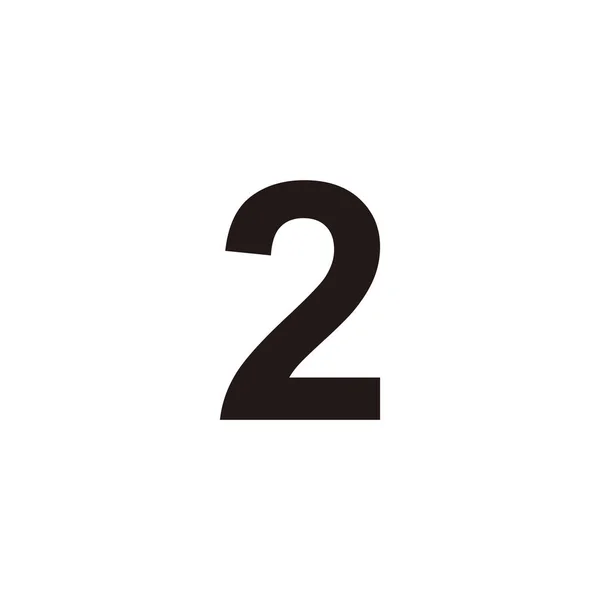 Número Esboço Símbolo Geométrico Vetor Logotipo Simples — Vetor de Stock