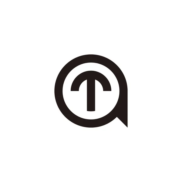 Літера Повідомлення Коло Геометричний Символ Простий Вектор Логотипу — стоковий вектор