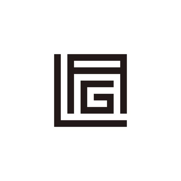Gの正方形の幾何学的シンボルシンプルなロゴベクトル — ストックベクタ