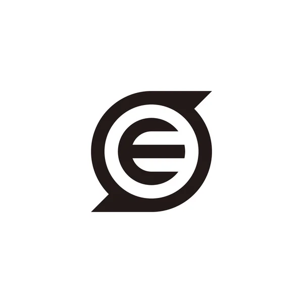 Літера Круговий Геометричний Символ Простий Вектор Логотипу — стоковий вектор
