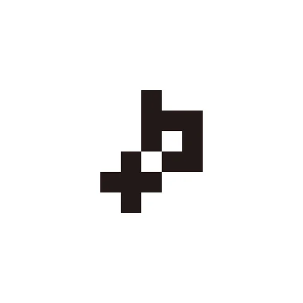 Buchstabe Quadratisches Geometrisches Symbol Einfacher Logo Vektor — Stockvektor