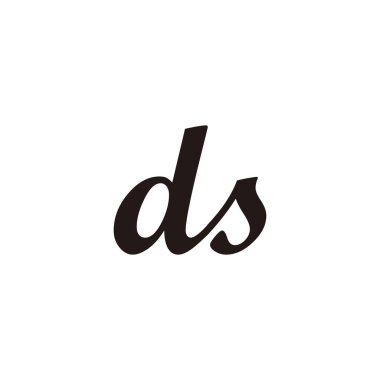 Letter ds connect geometric symbol simple logo vector
