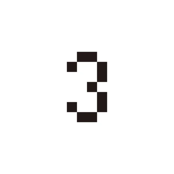 Číslo Čtverce Čtvercový Geometrický Symbol Jednoduchý Vektor Loga — Stockový vektor