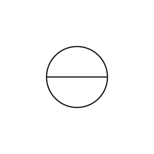 Número Círculo Linha Símbolo Geométrico Vetor Logotipo Simples — Vetor de Stock