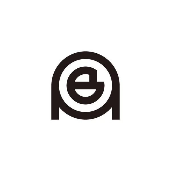 Carta Símbolo Geométrico Círculo Vetor Logotipo Simples — Vetor de Stock
