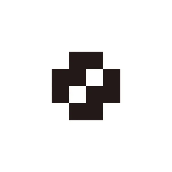 Buchstabe Und Quadratisches Geometrisches Symbol Einfacher Logo Vektor — Stockvektor