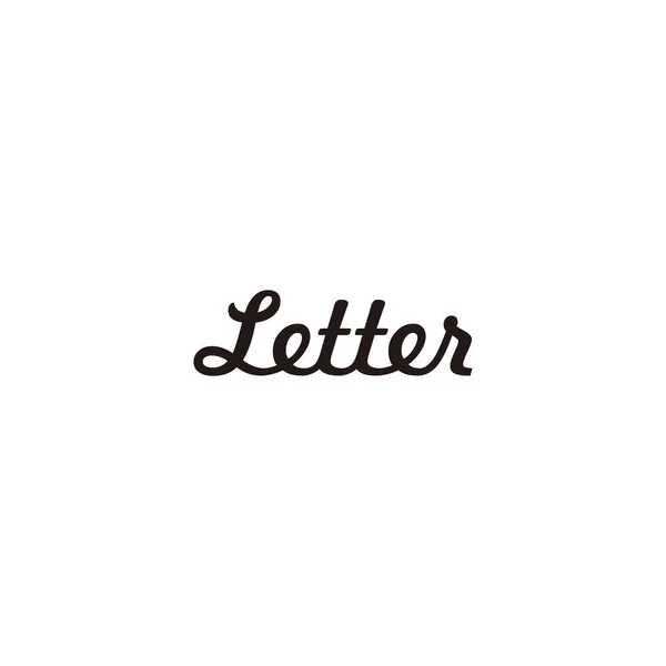 Κείμενο Γράμμα Συνδέστε Γεωμετρικό Σύμβολο Απλό Διάνυσμα Λογότυπο — Διανυσματικό Αρχείο