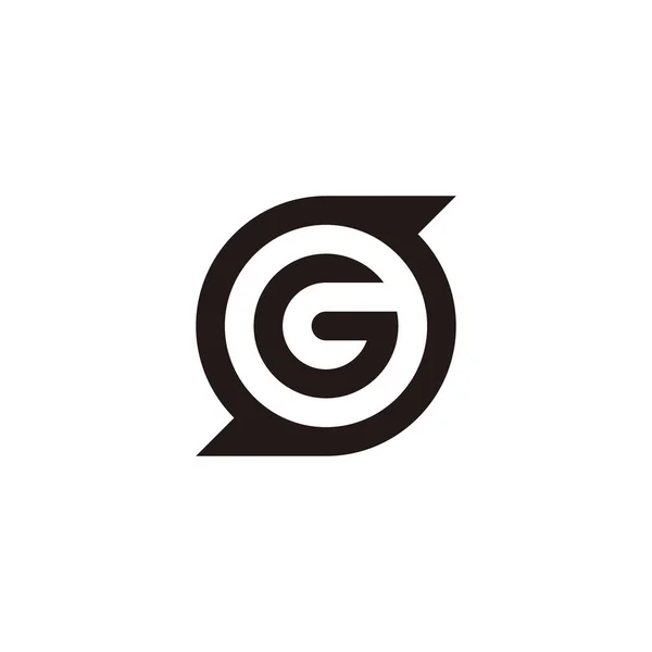 Sの文字G 円の幾何学的記号シンプルなロゴベクトル — ストックベクタ