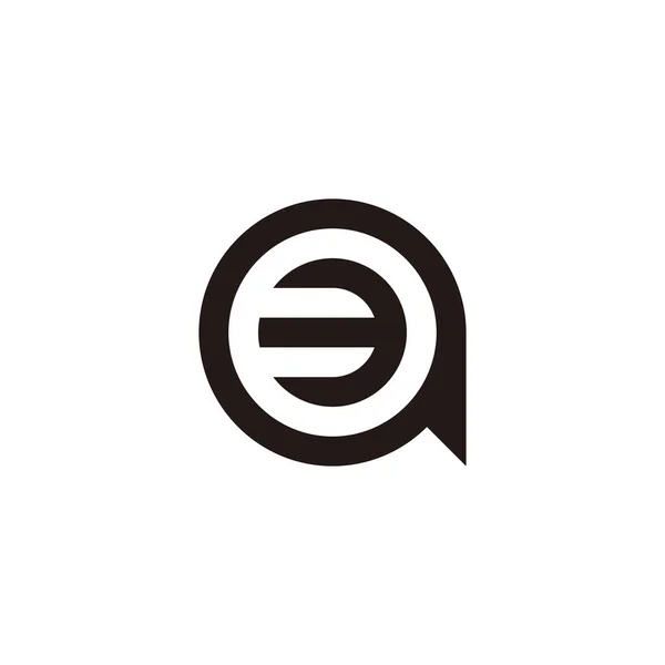 Wiadomość Numer Okrągły Symbol Geometryczny Prosty Wektor Logo — Wektor stockowy