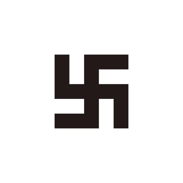 Bokstav Kvadrat Rundad Geometrisk Symbol Enkel Logotyp Vektor — Stock vektor