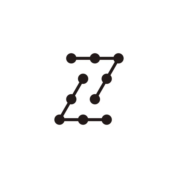 Carta Molécula Símbolo Geométrico Único Vetor Simples Logotipo — Vetor de Stock