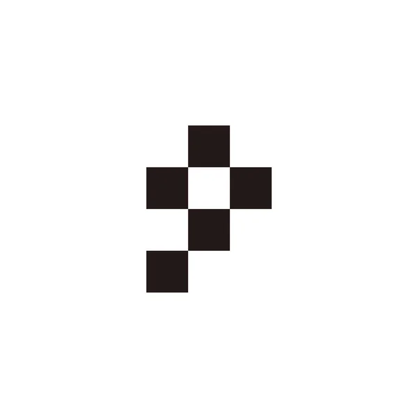 Buchstabe Oder Quadrate Geometrisches Symbol Einfacher Logo Vektor — Stockvektor