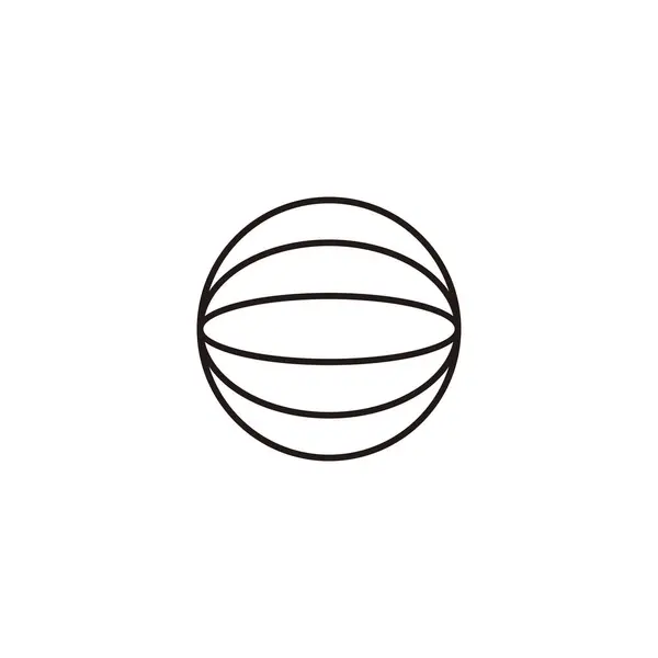 Bal Lijn Geometrisch Symbool Eenvoudige Logo Vector — Stockvector