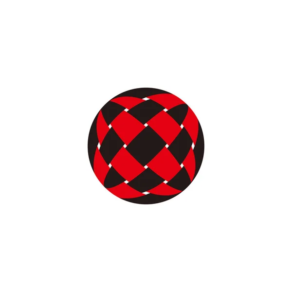 Bal Vouw Geometrische Symbool Eenvoudige Logo Vector — Stockvector