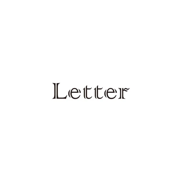 Texto Carta Linhas Símbolo Geométrico Vetor Logotipo Simples — Vetor de Stock