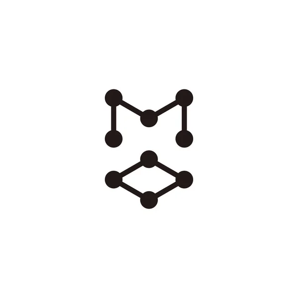 Litera Tarcza Symbol Geometryczny Prosty Wektor Logo — Wektor stockowy