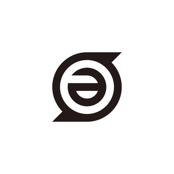 Bokstav Cirkel Geometrisk Symbol Enkel Logotyp Vektor — Stock vektor
