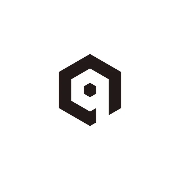 Letter Zeshoek Geometrisch Symbool Eenvoudige Logo Vector — Stockvector