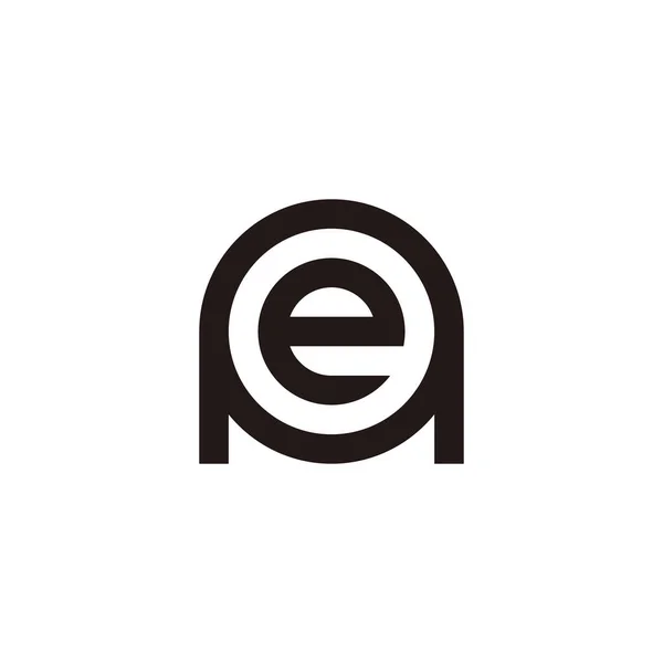 Letter Circle Geometric Symbol Simple Logo Vector — Vetor de Stock