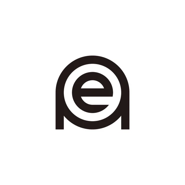 Буква Виде Круга Геометрический Символ Простой Вектор Логотипа — стоковый вектор