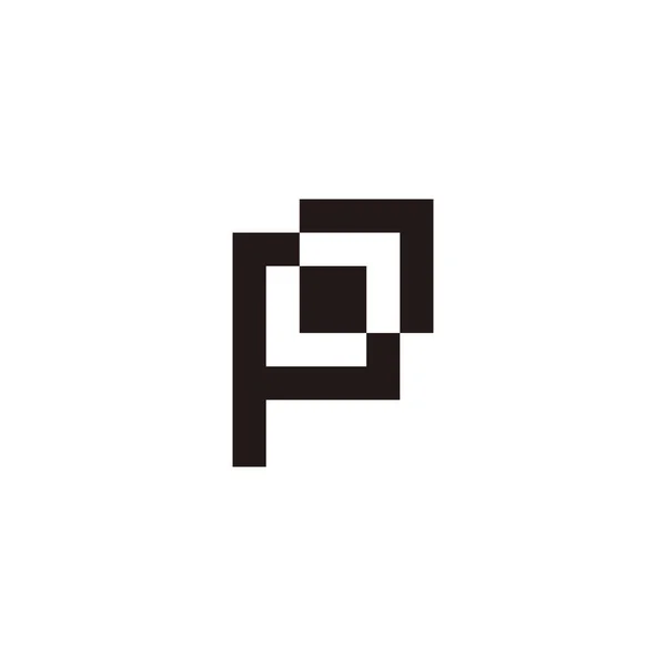 Lettre Carré Symbole Géométrique Caméra Simple Vecteur Logo — Image vectorielle