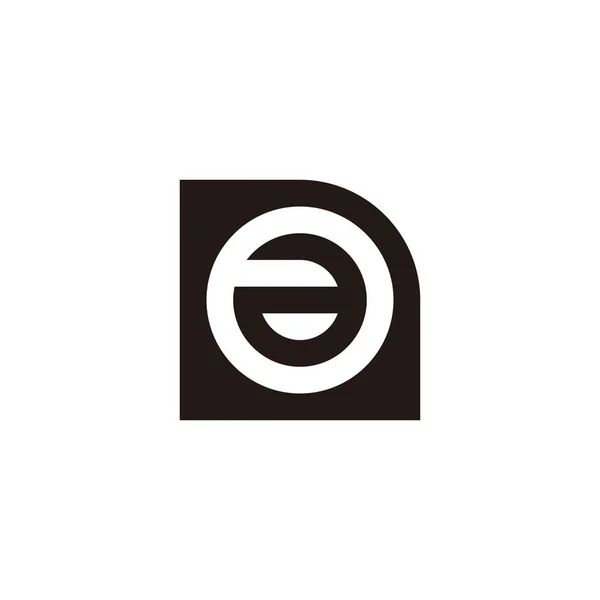 Літера Файлі Круговий Геометричний Символ Простий Вектор Логотипу — стоковий вектор