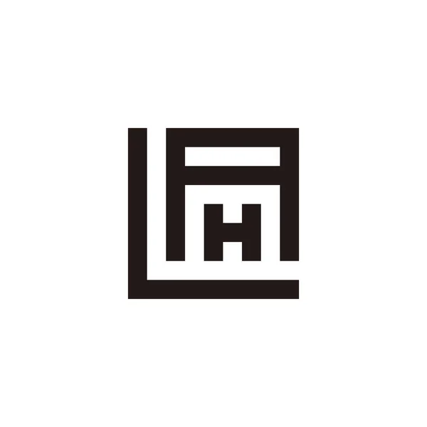Буквы Квадратного Геометрического Символа Простой Вектор Логотипа — стоковый вектор