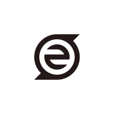 S dairesi geometrik sembolündeki 2 numara basit logo vektörü