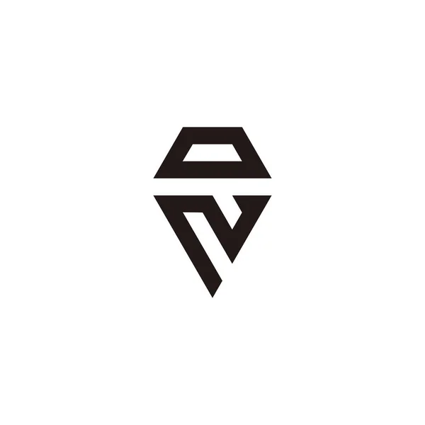 Буква Алмазный Геометрический Символ Простой Вектор Логотипа — стоковый вектор