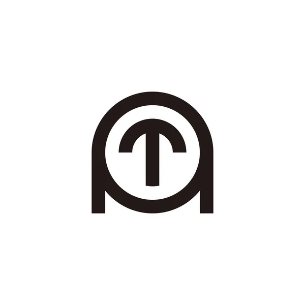 Huruf Dalam Lingkaran Simbol Geometris Vektor Logo Sederhana - Stok Vektor