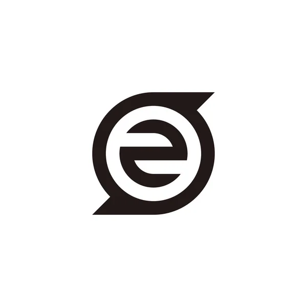 Numer Literą Okrągły Symbol Geometryczny Prosty Wektor Logo — Wektor stockowy