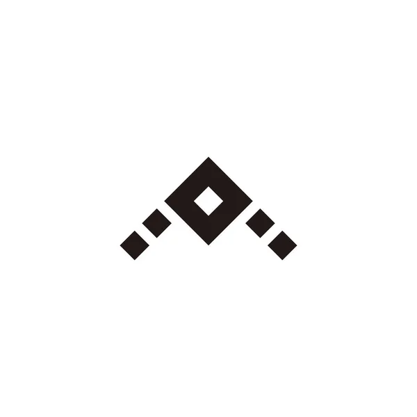 Letra Cuadrados Símbolo Geométrico Simple Logo Vector — Vector de stock